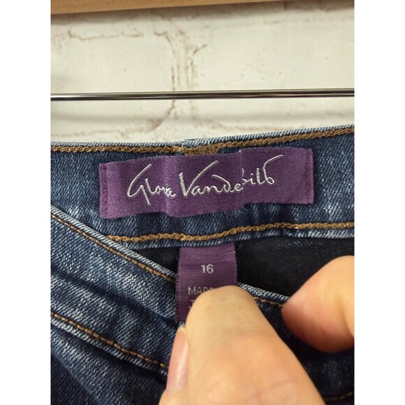 Gloria Vanderbilt Amanda Jeans Womens Plus Size 16 Straight Leg High Waisted - Picture 7 of 7